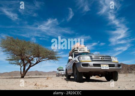 Safari in Jeep nel deserto, Egitto Foto Stock