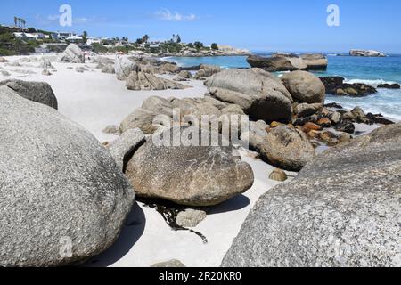Vista sulla spiaggia di Clifton vicino a Città del Capo in Sud Africa Foto Stock