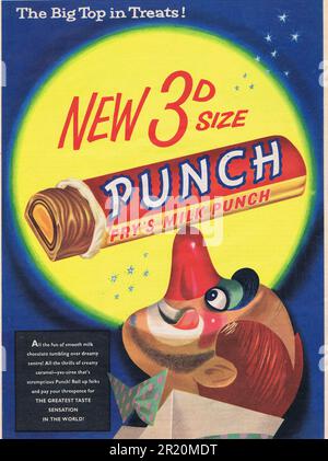 Punch Chocolate Bar Annuncio c1950s. Foto di Hector Archive Foto Stock