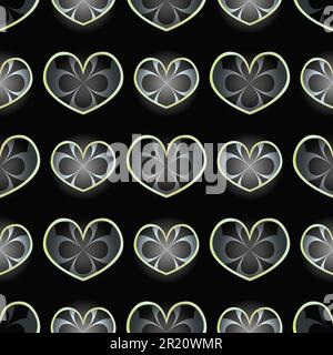 Modello senza soluzione di continuità con il cuore Illustrazione Vettoriale