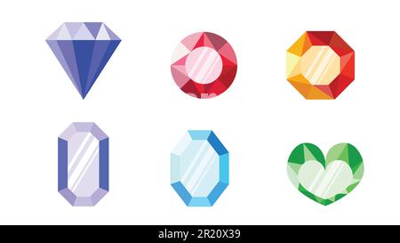 Set di pietre preziose Illustrazione Vettoriale