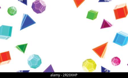 Forme geometriche colorate su sfondo bianco Illustrazione Vettoriale