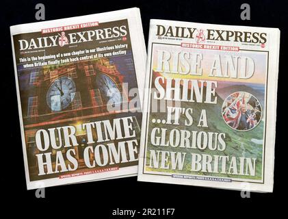 Fotografia del rapporto Daily Express sulla Brexit. Foto Stock