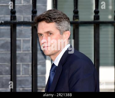 Fotografia di Gavin Williamson, Segretario di Stato per l'istruzione, che arriva al numero 10 di Downing Street, Londra prima di una riunione del gabinetto. Foto Stock