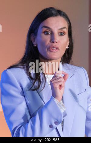 Madrid, Spagna. 16th maggio, 2023. La regina Letizia di Spagna partecipa a un Congresso di salute mentale il 16 maggio 2023 a Madrid, Spagna. ( (Foto di Oscar Gonzalez/NurPhoto) Credit: NurPhoto SRL/Alamy Live News Foto Stock