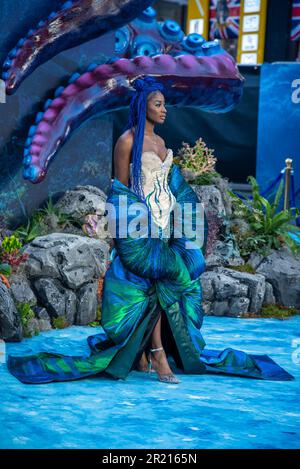 Londra, Regno Unito. 15th maggio, 2023. NiFe partecipa alla Premiere britannica di 'The Little Mermaid' a Odeon Luxe Leicester Square. (Foto di Loredana Sangiuliano/SOPA Images/Sipa USA) Credit: Sipa USA/Alamy Live News Foto Stock