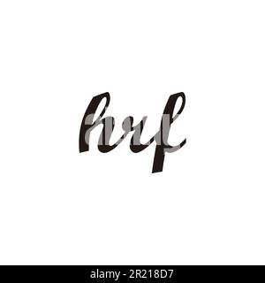 Lettera hrf CONNECT simbolo geometrico semplice vettore logo Illustrazione Vettoriale
