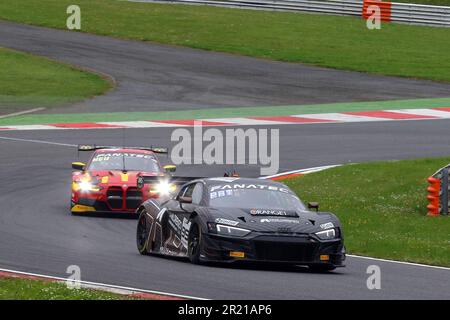 Lorenzo Patrese - Tresor Attempto Racing - alla guida dell'Audi R8 LMS evo II GT3 numero 99 nel 2023 GT World Challenge Europe Sprint Cup a Brands Hatch Foto Stock