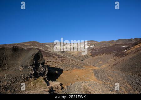 Laugarvatnshellar, Islanda, casa nella roccia Foto Stock