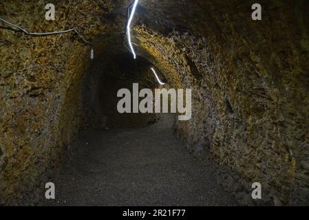 Città sotterranea di Aydintepe a Bayburt, Turchia Foto Stock