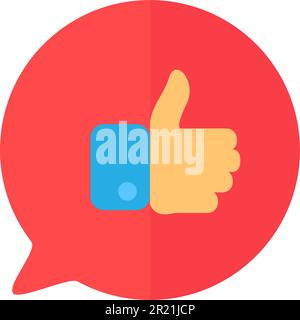 Come il pen up social media icona vettore pulsante app. Interfaccia dell'applicazione del gesto di approvazione. Elemento positivo del sito internet per foto o pos Illustrazione Vettoriale