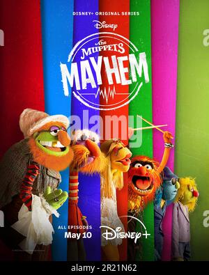 Il manifesto dello spettacolo televisivo Muppets Mayhem Foto Stock
