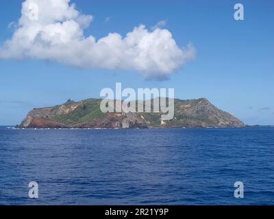 Pitcairn Island si avvicina a Bounty Bay e Adamstown Foto Stock