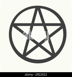 Illustrazione vettoriale Neopagan Pentagram Clipart Illustrazione Vettoriale