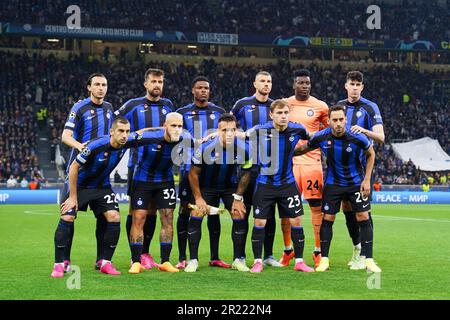 Milano, Italia. 16th maggio, 2023. Milano, 16th 2023 maggio: Foto di squadra dell'Inter durante la Semifinale di UEFA Champions League tra Inter e Milano allo Stadio San Siro di Milano. (Daniela Porcelli/SPP) Credit: SPP Sport Press Photo. /Alamy Live News Foto Stock
