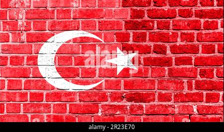 Bandiera nazionale della Turchia, le elezioni presidenziali si terranno in Turchia nel maggio 2023 28 secondo turno Foto Stock