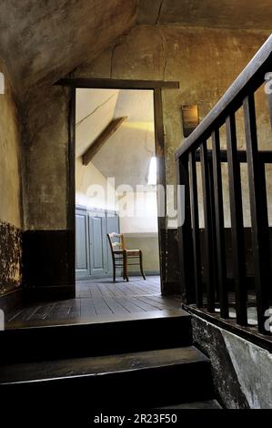 FRANCIA, VAL D'OISE (95) AUVERS-SUR-OISE, RISTORANTE AUBERGE RAVOUX, CAMERA DA LETTO DI VINCENT VAN GOGH Foto Stock