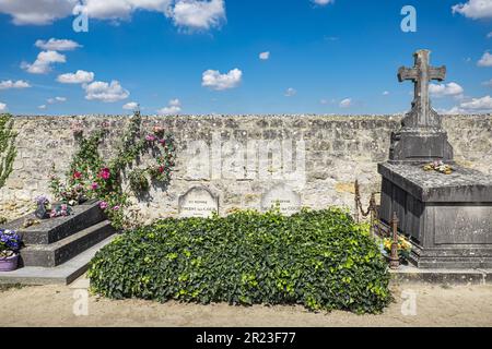 FRANCIA. VAL-D'OISE (95) AUVERS SUR OISE. CIMITERO. LE TOMBE DI VINCENT E DI THEO VAN GOGH, SUO FRATELLO MINORE Foto Stock