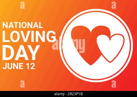 Giornata nazionale d'amore. Giugno 12. Illustrazione vettoriale. Adatto per biglietti d'auguri, poster e striscioni. Illustrazione Vettoriale