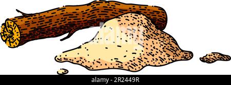 liquirizia alimentare aromatico schizzo vettore disegnato a mano Illustrazione Vettoriale