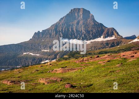 Vista sul lago nascosto, Glacier National Park nel Montana Foto Stock