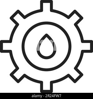 Immagine vettoriale icona di Fluid Mechanics. Illustrazione Vettoriale