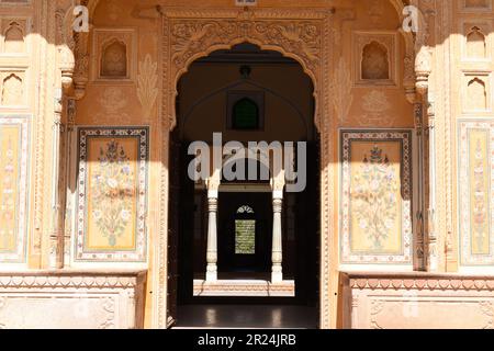 Madhavendra Bhavan all'interno del forte di Nahargarh, Jaipur, India. Foto Stock