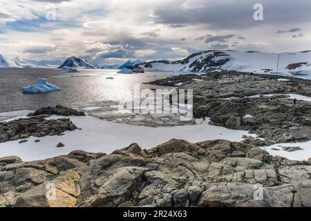 Horseshoe Island. Splendido paesaggio sulle rive dell'isola di Horseshoe in Antartide. Foto Stock