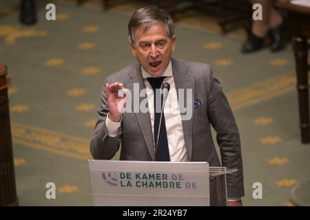 Bruxelles, Belgio. 17th maggio, 2023. Servais Verherstraeten di CD&V è stato illustrato in una sessione plenaria della Camera al Parlamento federale a Bruxelles mercoledì 17 maggio 2023. BELGA PHOTO LAURIE DIEFFEMBACQ Credit: Belga News Agency/Alamy Live News Foto Stock