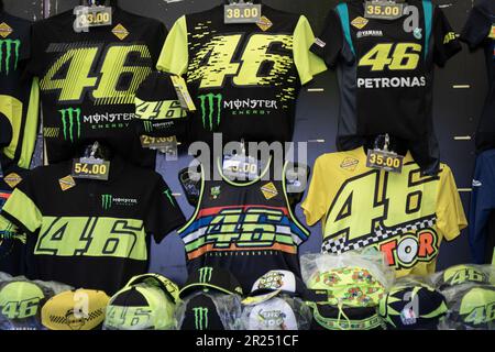 MONTMELLO, SPAGNA-4 GIUGNO 2021: Valentino Rossi (il Dottore) #46 MotoGP Championship Merchandising Foto Stock