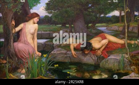 Echo e narciso, John William Waterhouse, 1903, Foto Stock