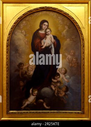 La Vergine e il Bambino in gloria, Bartolomé Esteban Murillo, 1673, Foto Stock