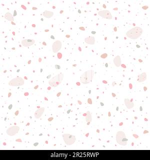 Motivo senza giunture vettoriale terrazzo chiaro. Mosaico, marmo, pietre sfondo. per card, web, pacchetto. Illustrazione Vettoriale