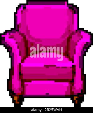 home poltrona sedia gioco pixel art vettoriale illustrazione Illustrazione Vettoriale