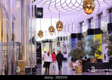 Victoria Gate, che con lo storico Victoria Quarter forma il più grande centro commerciale e ricreativo dell'Inghilterra settentrionale, a Leeds, Regno Unito Foto Stock