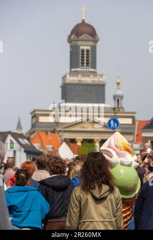 14 maggio, 2023, Leiden, Paesi Bassi, la maratona tradizionale di Leiden ha attirato un gran numero di partecipanti e spettatori nella giornata di sole nel centro A. Foto Stock