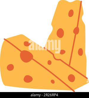 Formaggio icona. Prodotti caseari silhouette. Illustrazione vettoriale. Illustrazione Vettoriale