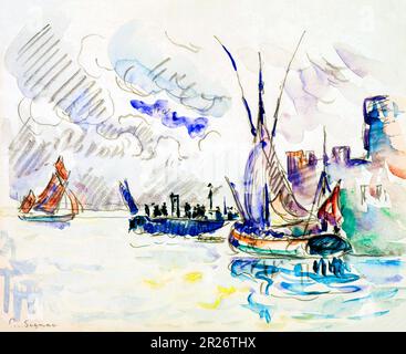 Dipinto Rochelle in alta risoluzione di Paul Signac. Originale dall'istituzione pubblica Paris Museacute;es. Foto Stock