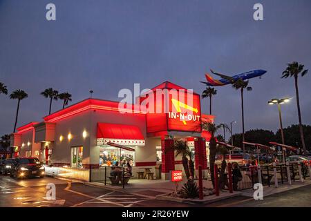 In-N-out vicino a LAX, Westchester, Los Angeles, California Foto Stock