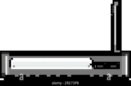 ethernet dsl modem gioco pixel art vettoriale illustrazione Illustrazione Vettoriale