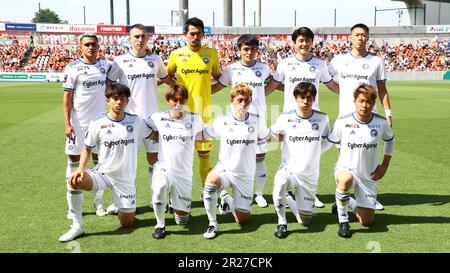 Saitama, Giappone. 3rd maggio, 2023. Squadra del gruppo FC Machida Zelvia prima della partita della Lega 2023 J2 tra Omiya Ardija 0-1 FC Machida Zelvia al NACK5° Stadio Omiya a Saitama, Giappone, 3 maggio 2023. Credit: Kenzaburo Matsuoka/AFLO/Alamy Live News Foto Stock