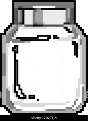 illustrazione vettoriale pixel art contenitore vetro bottiglia gioco Illustrazione Vettoriale