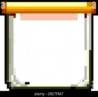 box contenitore di vetro gioco pixel arte illustrazione vettoriale Illustrazione Vettoriale