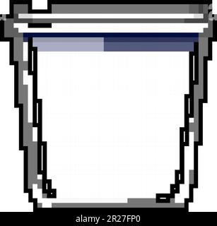 immagine vettoriale pixel art contenitore di vetro pulito Illustrazione Vettoriale