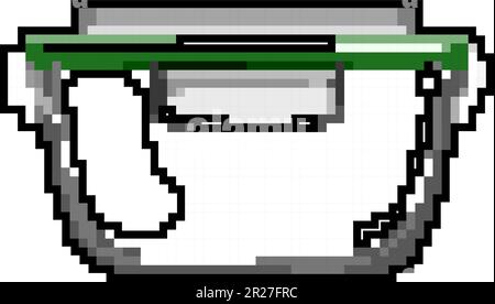 pranzo vetro contenitore gioco pixel art vettoriale illustrazione Illustrazione Vettoriale