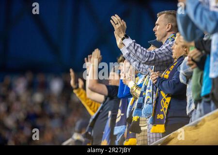 Chester, US, maggio 17th 2023 i sostenitori dell'Unione durante la partita di calcio della Major League tra Philadelphia Union e Orlando City SC a DC United a Chester, PA (Georgia Soares/SPP) Credit: SPP Sport Press Photo. /Alamy Live News Foto Stock