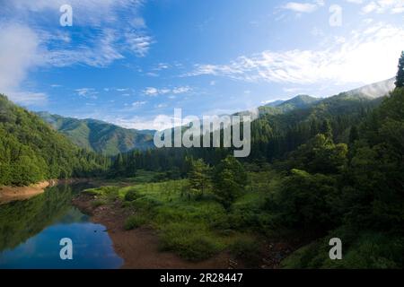 Lago Kuzuryu al mattino Foto Stock