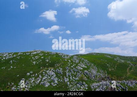 Altopiano di Akiyoshi in primavera Foto Stock