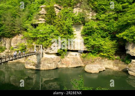 Tonohetsuri a Minamiaizu Foto Stock