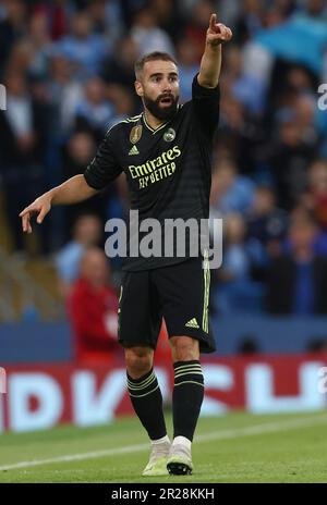 Manchester, Regno Unito. 17th maggio, 2023. Dani Carvajal del Real Madrid durante la partita della UEFA Champions League all'Etihad Stadium, Manchester. Il credito dell'immagine dovrebbe essere: Darren Staples/Sportimage Credit: Sportimage Ltd/Alamy Live News Foto Stock